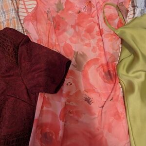 Floral Pink and Red Dress